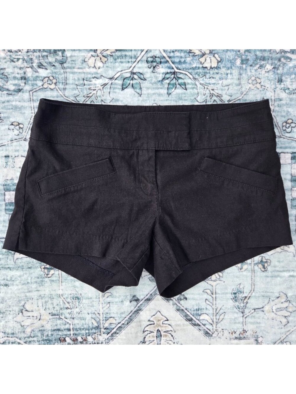 Y2K Black Low Rise Micro Mini Dress Shorts Size S Office Siren